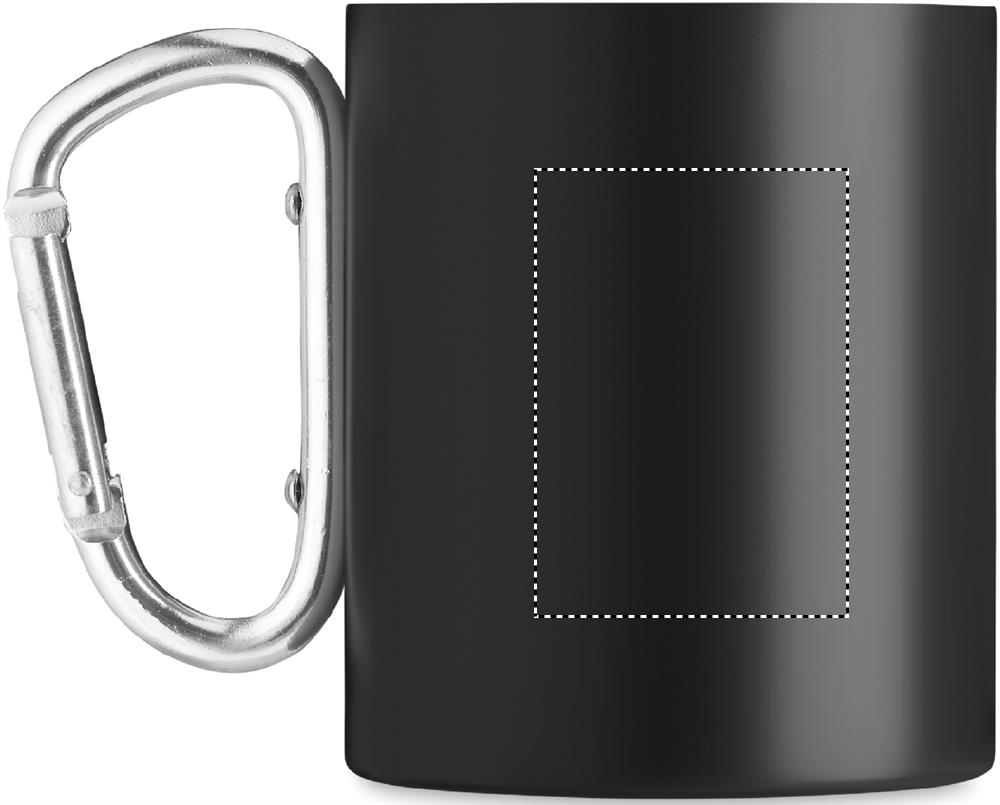 Double wall metal mug 300 ml left handed 03