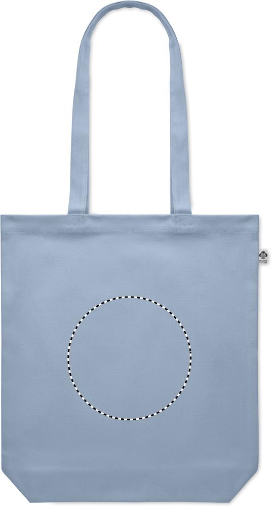 Canvas shopping bag 270 gr/m² front embroidery 66