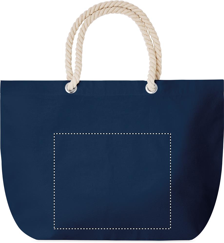 Beach bag with cord handle side 1 embroidery 04