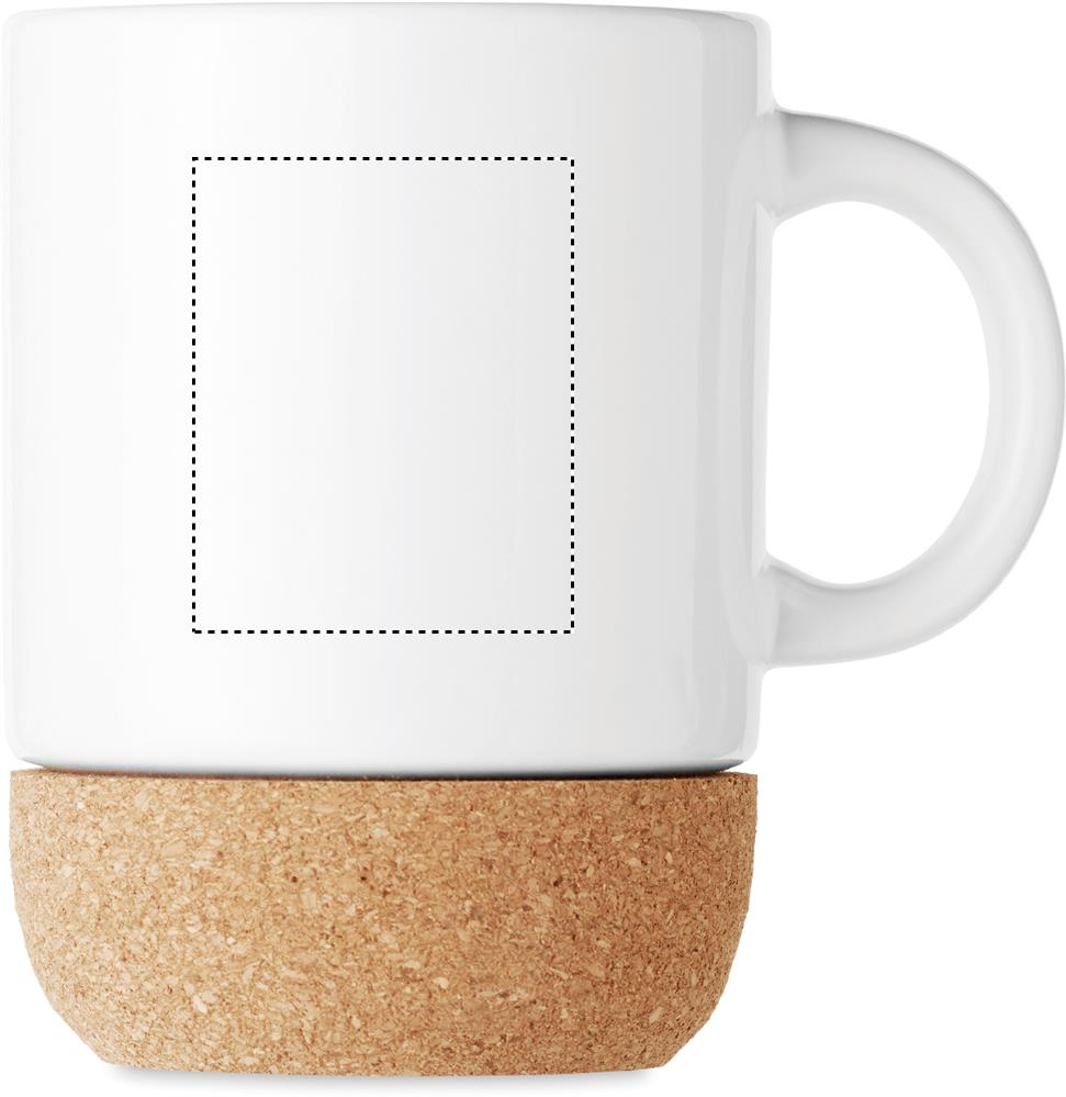 Sublimation mug with cork base right handed 06