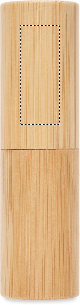 Lip balm in bamboo tube box side 1 upper 40
