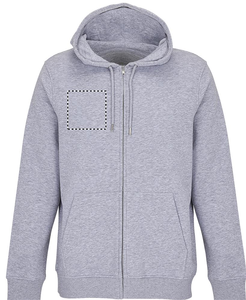 CALIPSO FULL ZIP HOODIE chest right gy