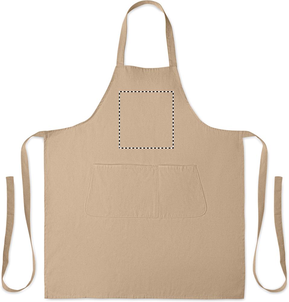 Grembiule in cotone biologico 2 front above pocket 65