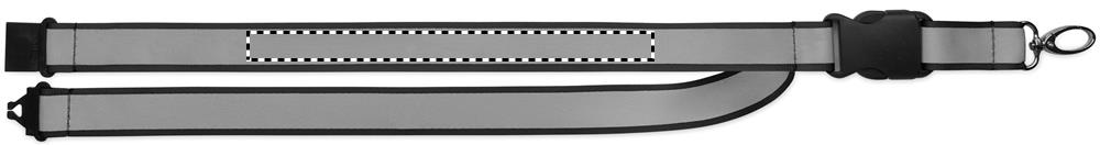 Lanyard RPET riflettente strap(s) front 03