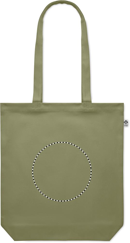 Canvas shopping bag 270 gr/m² front embroidery 09