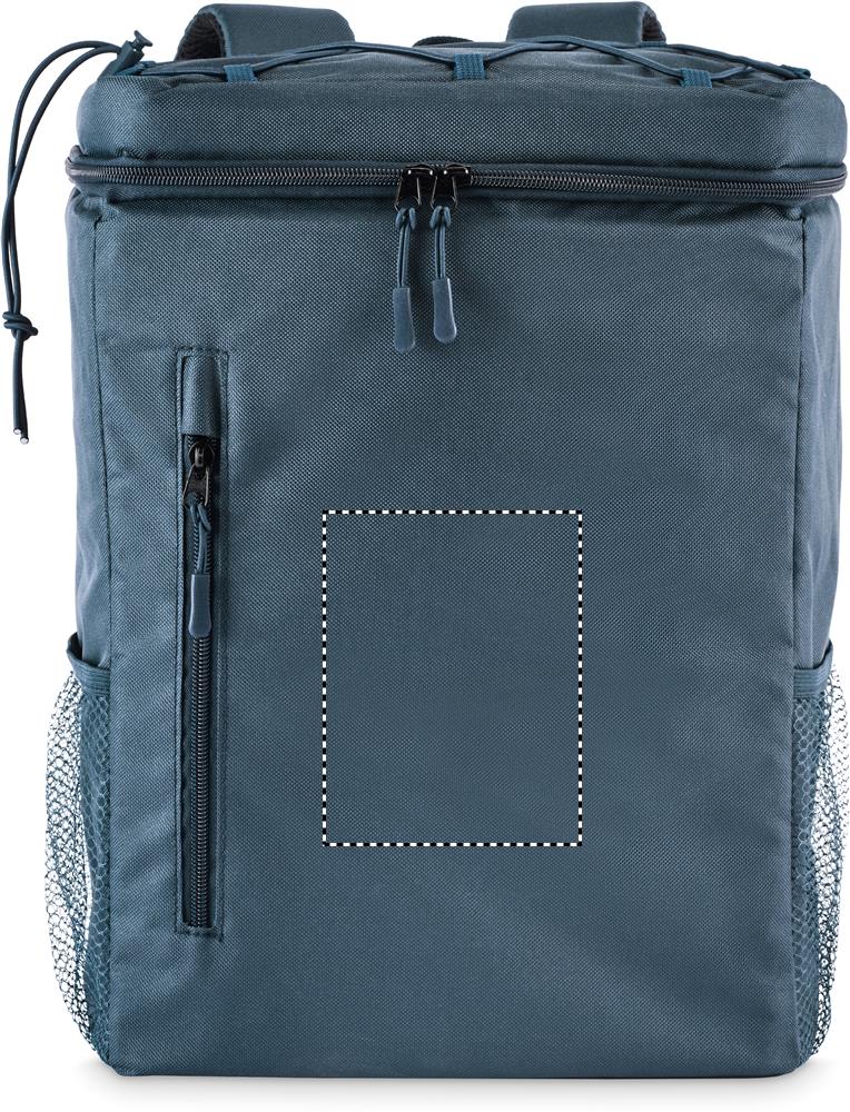 Cooler backpack in 600D RPET front pocket 04