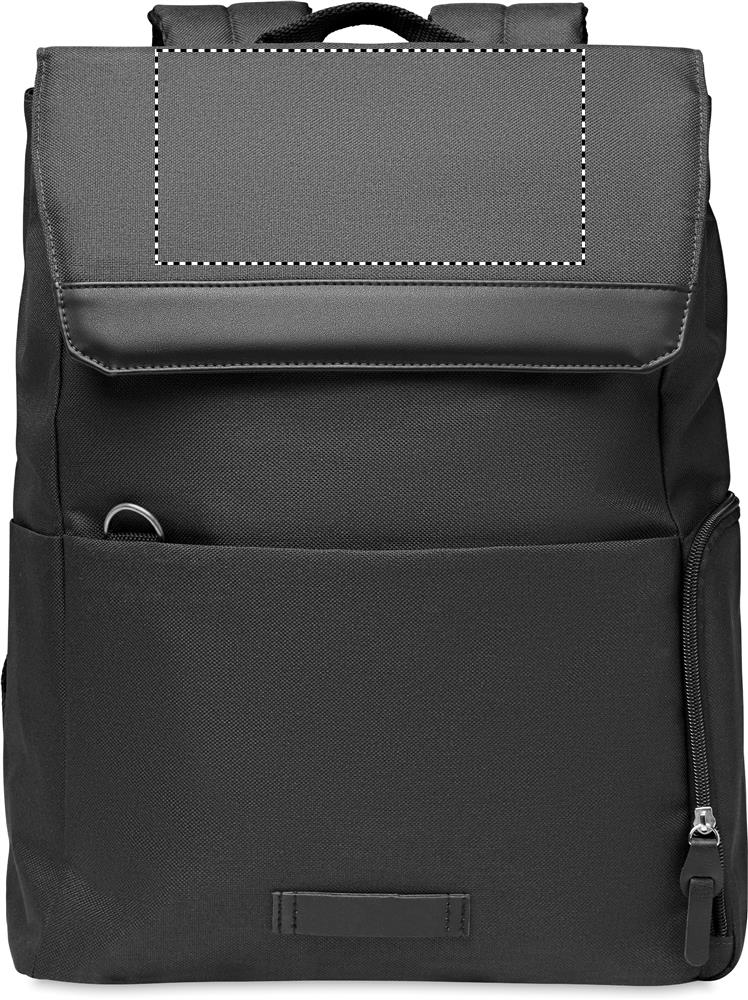 600D RPET laptop backpack flap 03