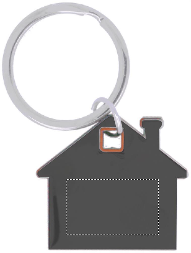 House shape plastic key ring front 10