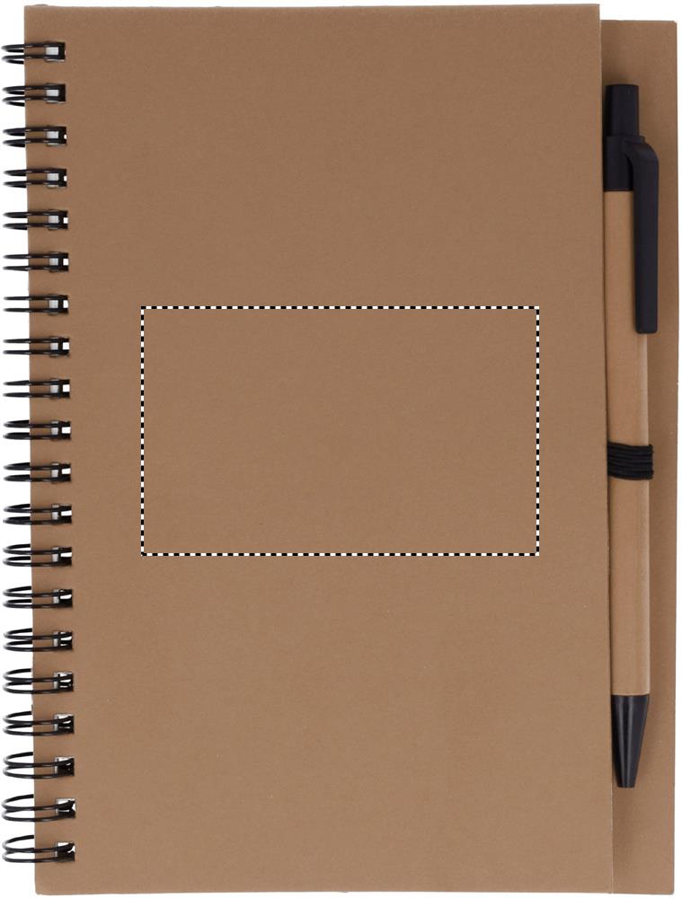 B6 Recycled notebook with pen front 13