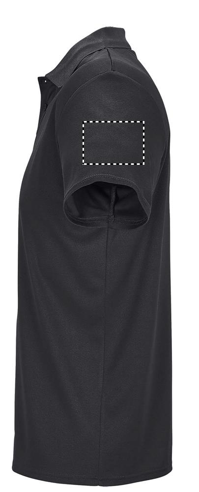 PITCHER UNISEX POLO arm left bk