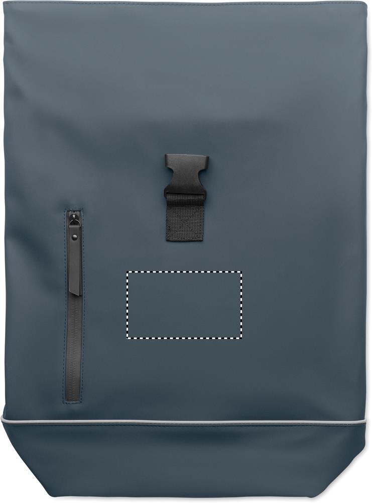 Zaino in PU rolltop per laptop front debossing 85