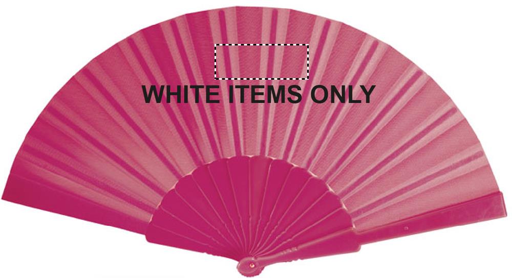 Manual hand fan front on white 38