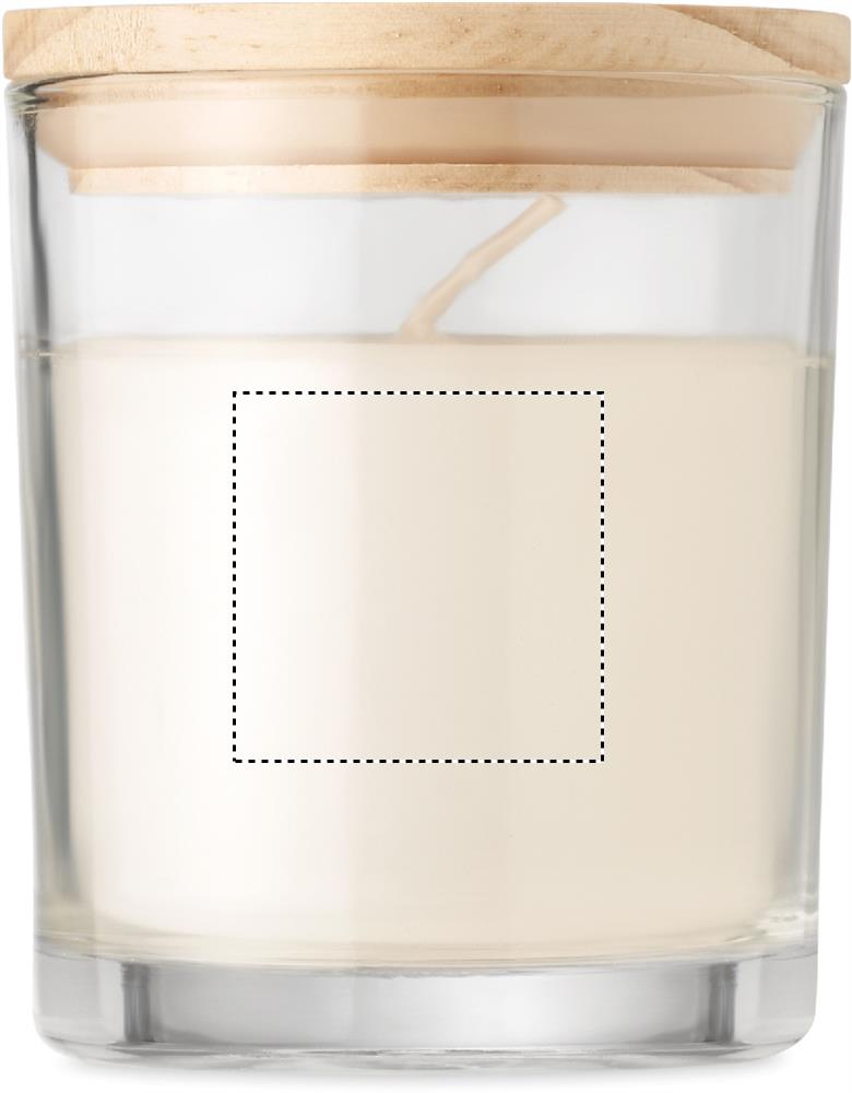 Vanilla fragranced candle side 1 22