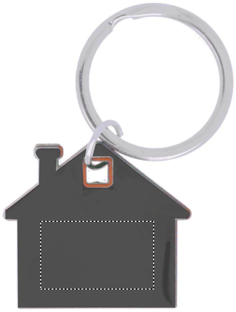 House shape plastic key ring back 10