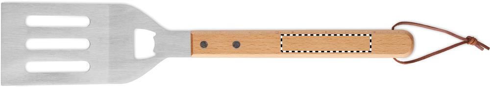 BBQ spatula in beechwood handle pad 40