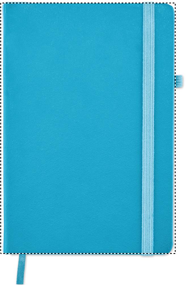 Recycled PU A5 lined notebook front pd 12