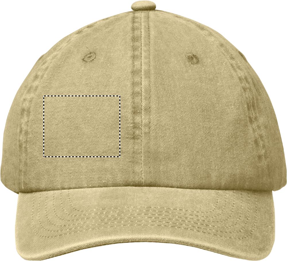 6 panel baseball cap 265 gr/m² segment left 49