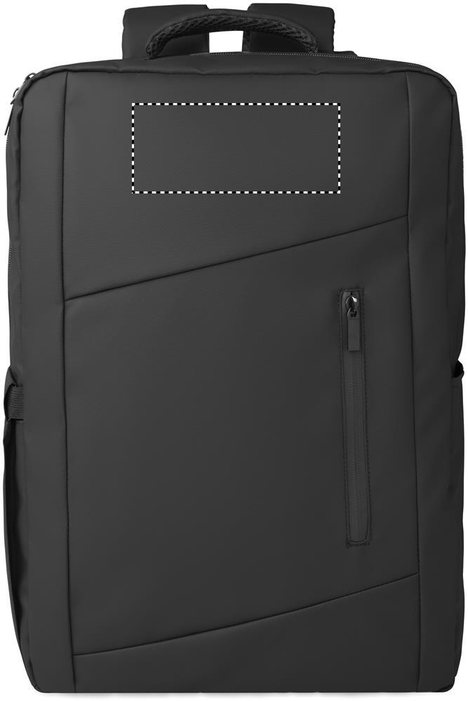 15" PU RPET laptop backpack front 03