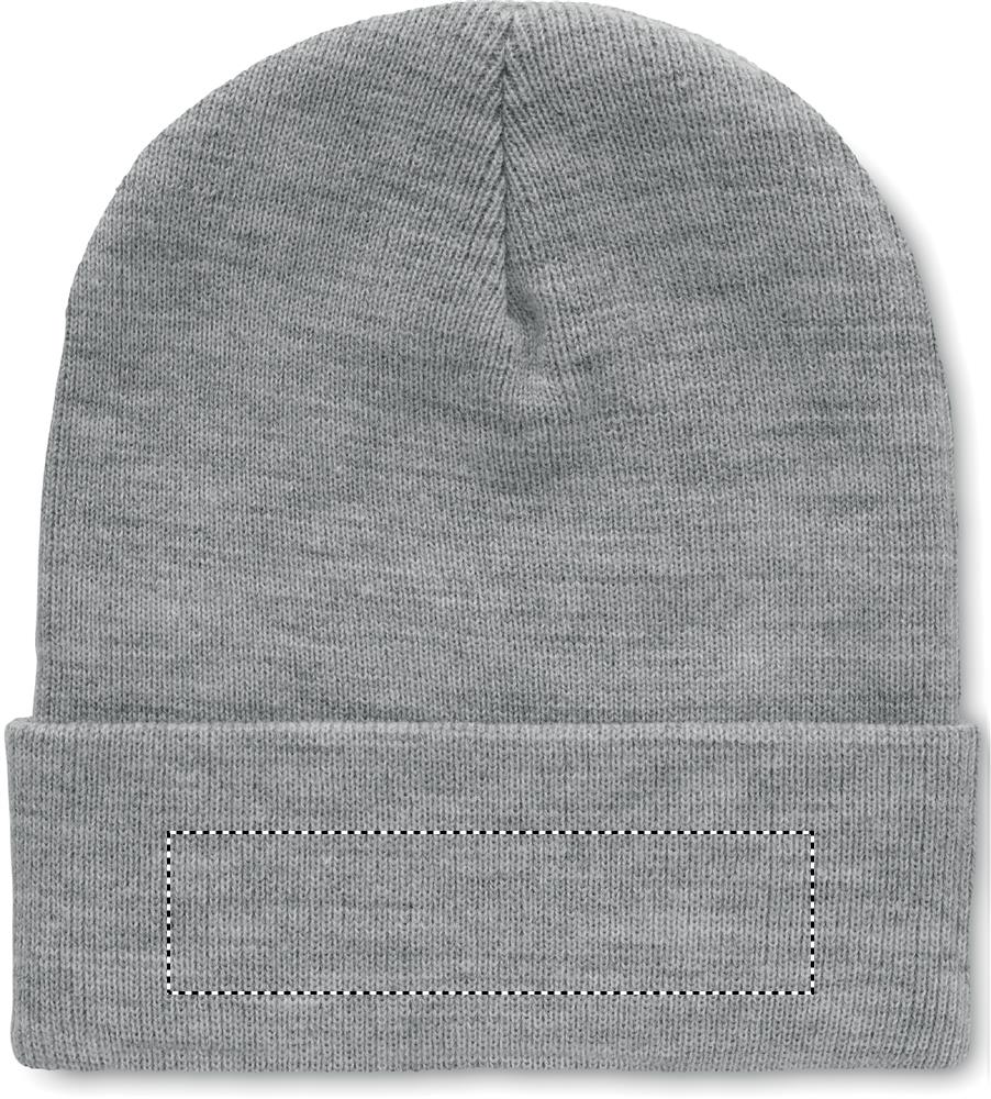Beanie in RPET with cuff front bottom 34