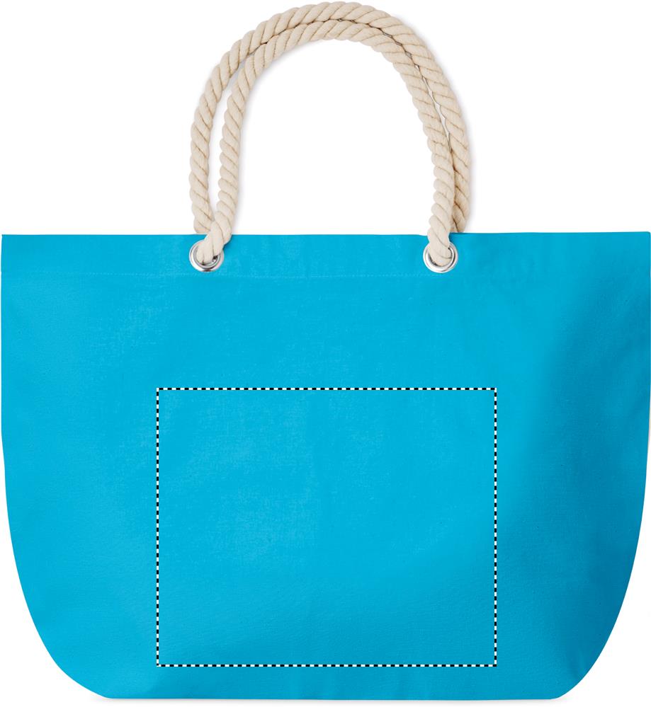 Beach bag with cord handle side 1 embroidery 12