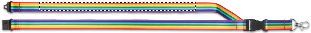 Rainbow RPET lanyard strap/s front 99