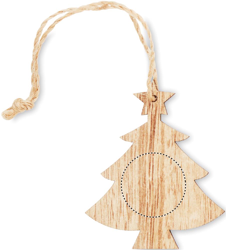 Set of wooden Xmas ornaments tree 40