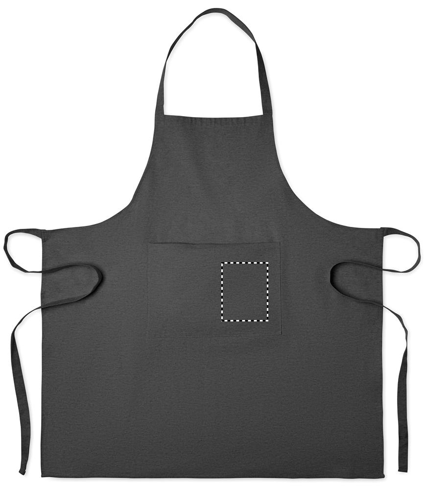 Grembiule da cucina in cotone rici front pocket left 03