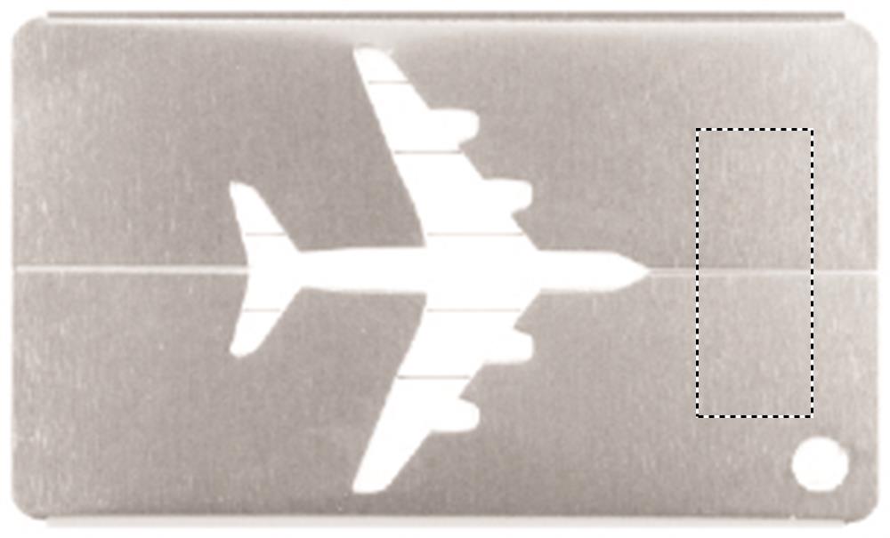 Aluminium luggage tag airplane r bottom 16