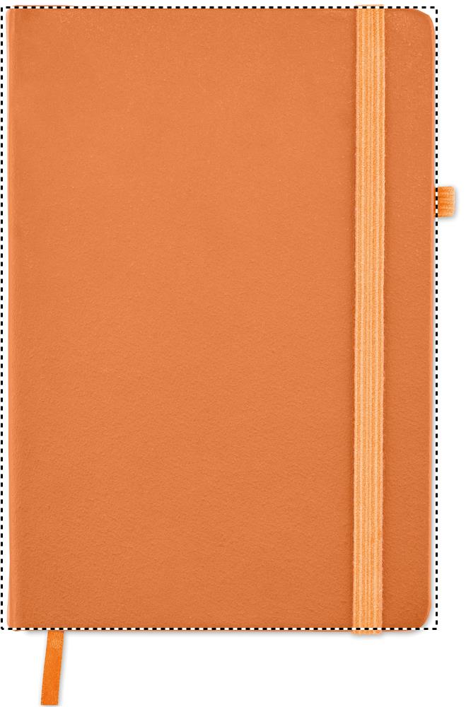 Recycled PU A5 lined notebook front pd 10