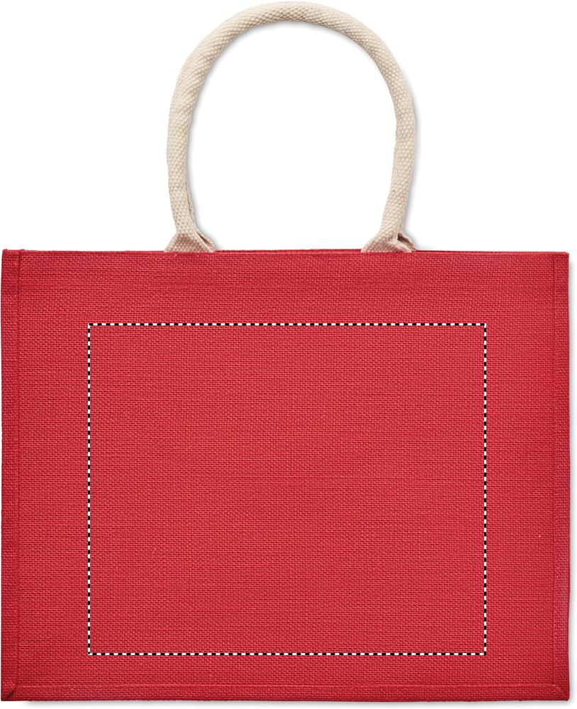 Jute bag with cotton handle back 05