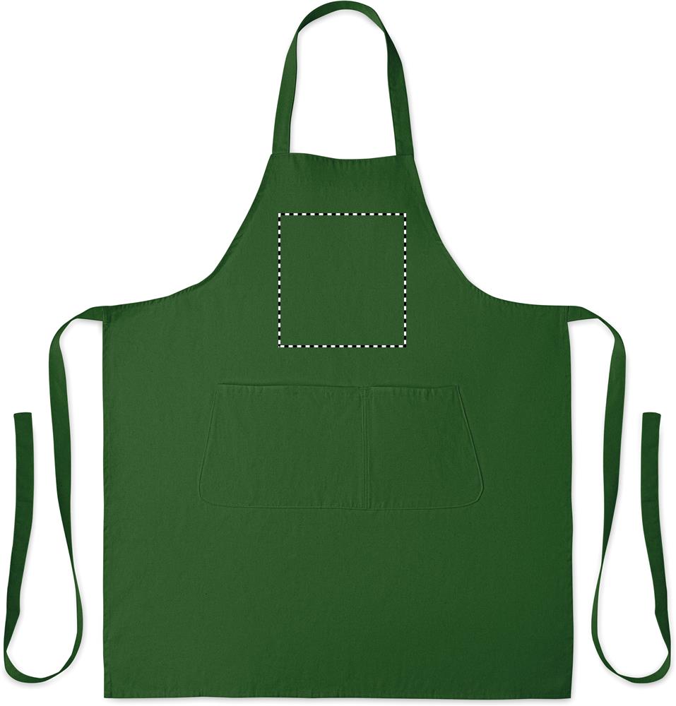 Grembiule in cotone biologico 2 front above pocket 60