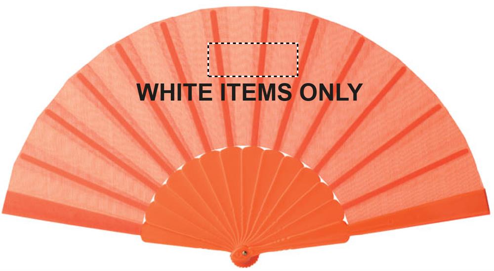 Manual hand fan front on white 10