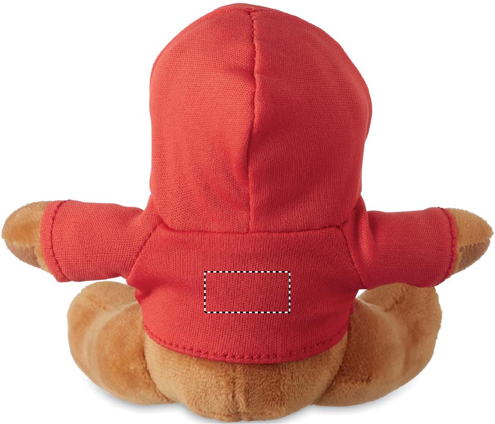 Plush reindeer with hoodie t-shirt back 05