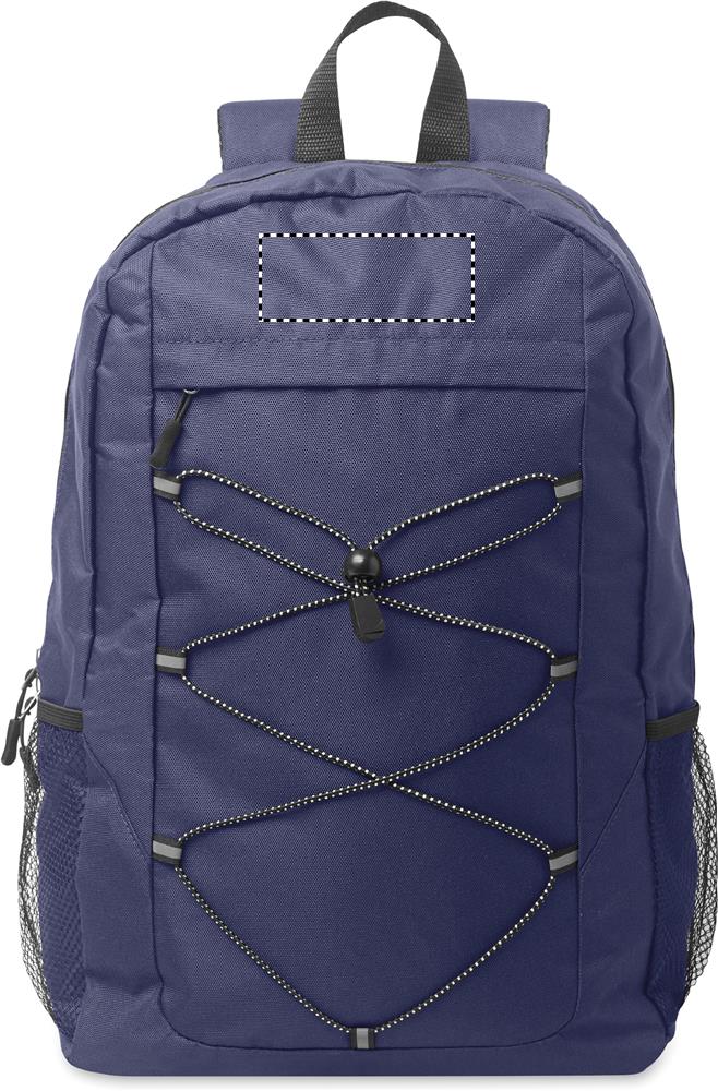 600D RPET polyester backpack front top 04