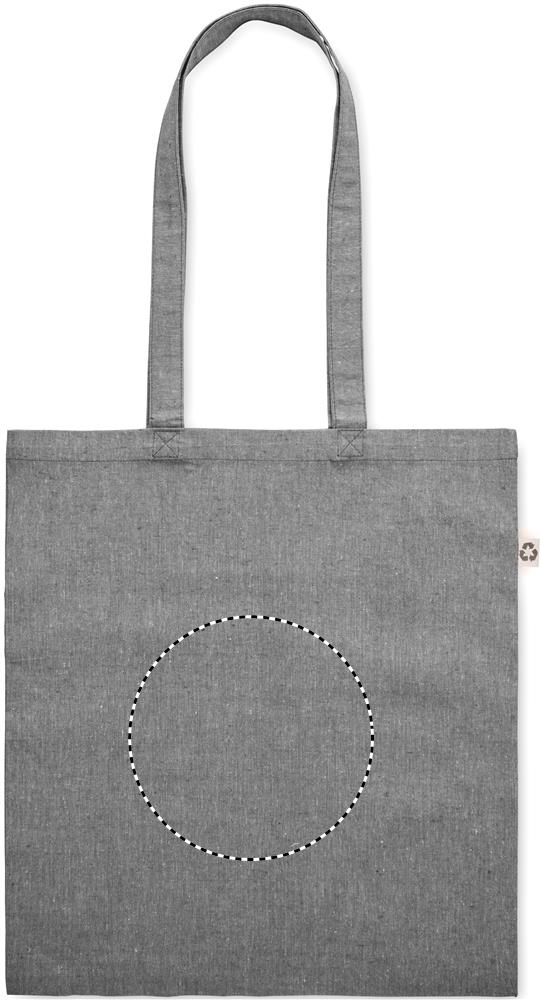 Shopping bag with long handles front embroidery 15