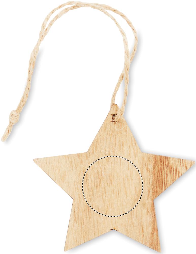 Set of wooden Xmas ornaments star 40