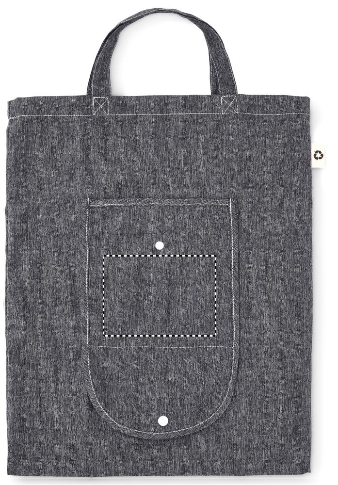 Foldable shopper bag 140 gr/m²  front bag unfolded 03