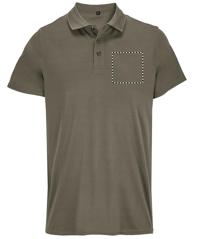 PITCHER UNISEX POLO chest ar