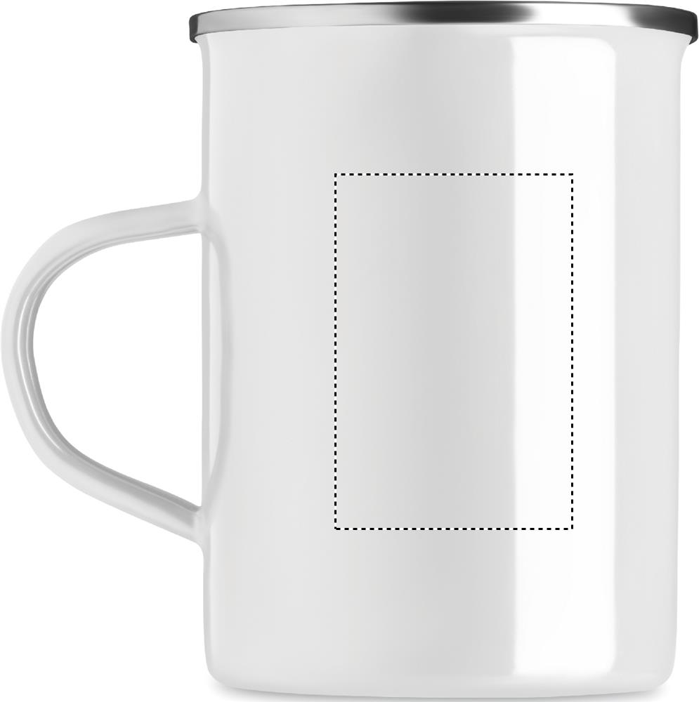 Metal mug with enamel layer left handed 06