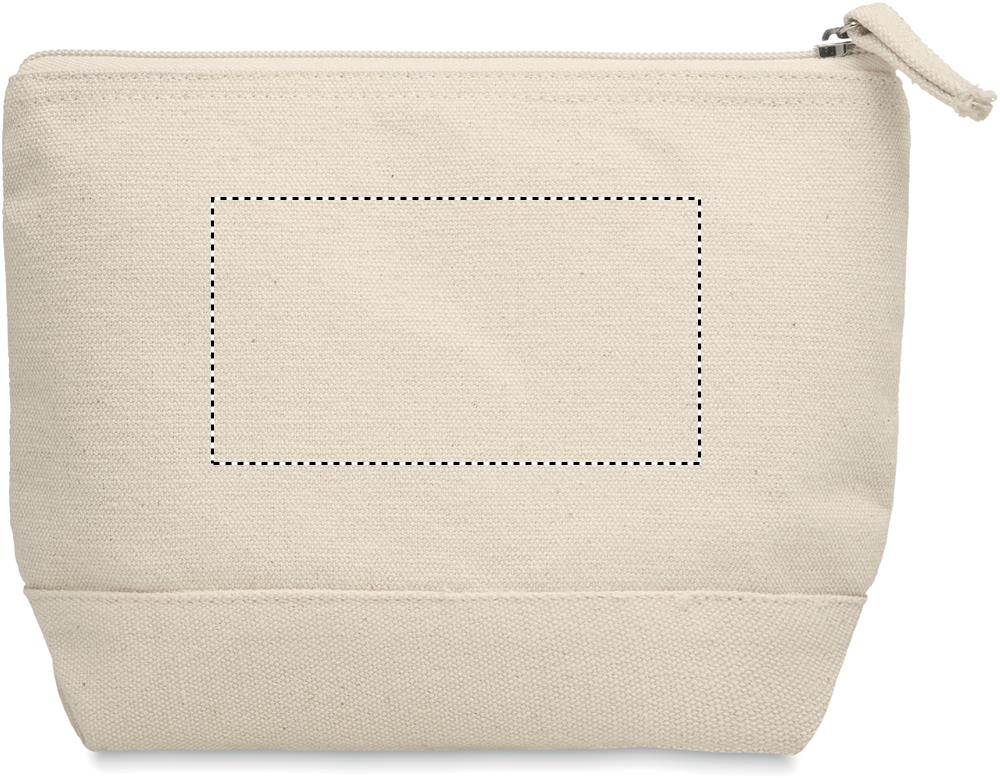 Bicolour cotton cosmetic bag side 1 13