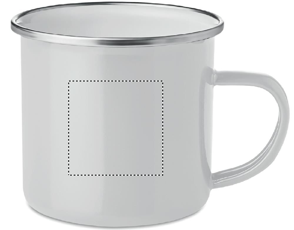 Metal mug with enamel layer right handed 06