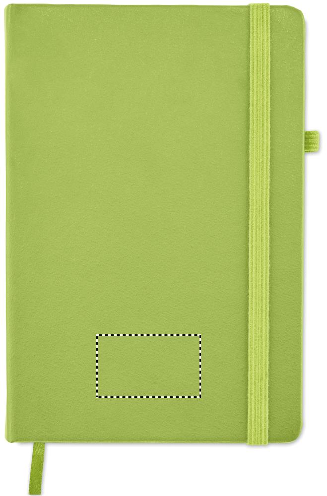 Recycled PU A5 lined notebook front pad 48