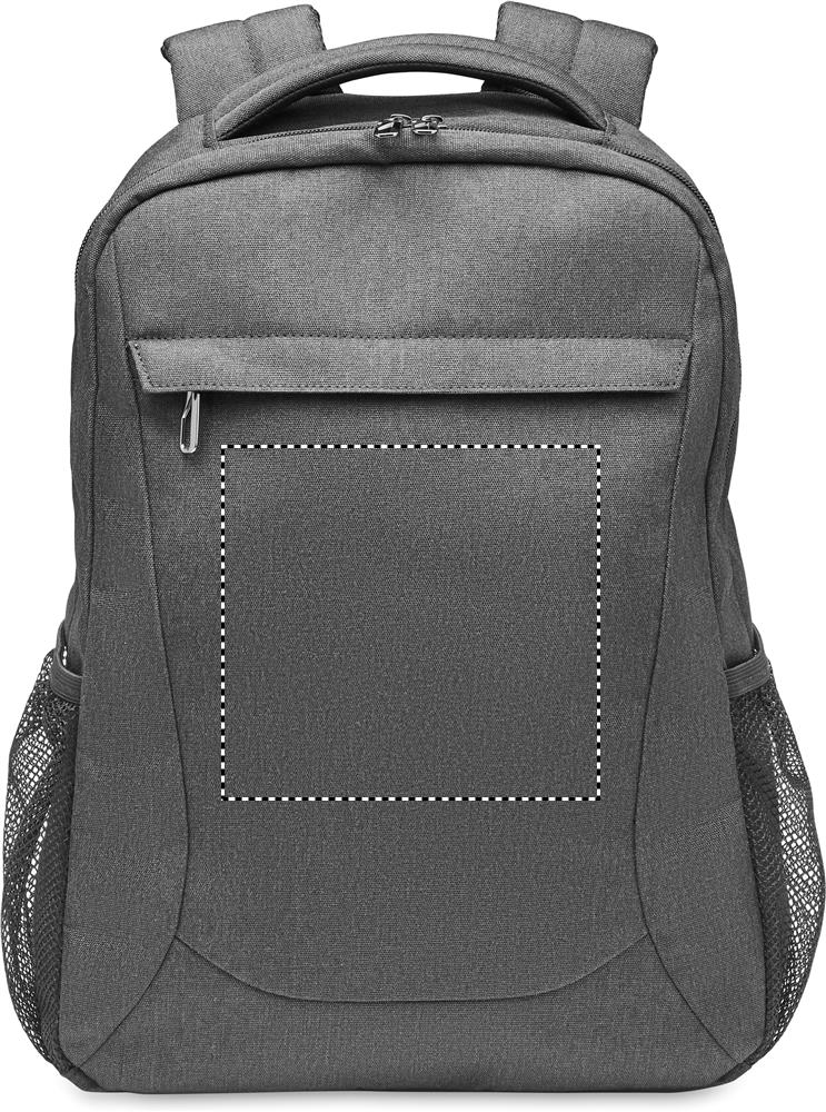 600D RPET laptop backpack front 03