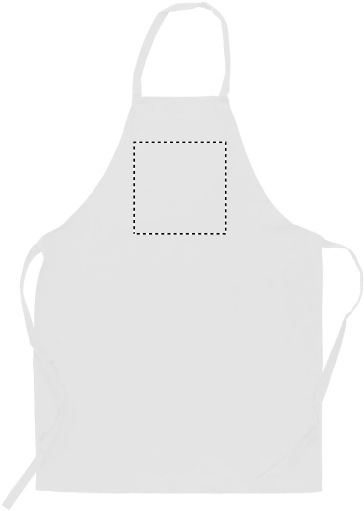 Kitchen apron in cotton front 06