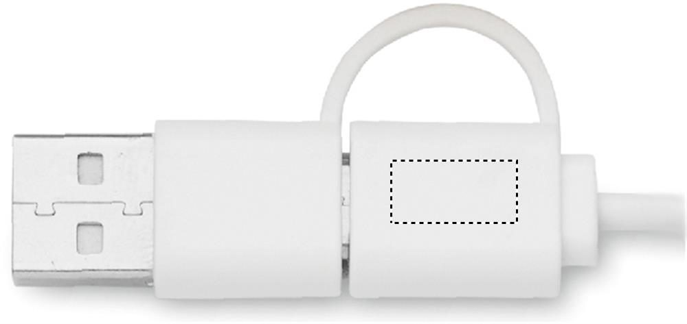 Hub USB a 3 porte in bamboo plug side 1 40