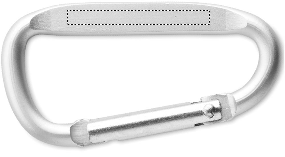 Carabiner clip in aluminium. side 1 16