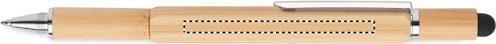 Spirit level pen in bamboo barrel side 1 40