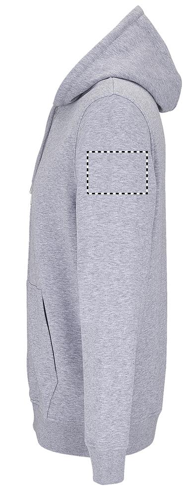 CALIPSO FULL ZIP HOODIE arm left gy