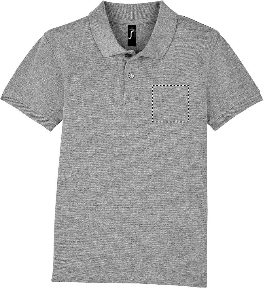 PERFECT KIDS POLO 180g chest gy