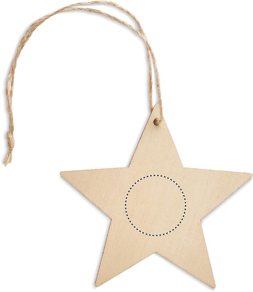 Wooden star shaped hanger back 40